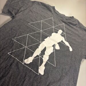 Fortnite Gray T-Shirt Gaming Graphic Tee Short Sleeve Gamer‎ Top